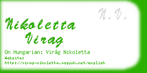 nikoletta virag business card
